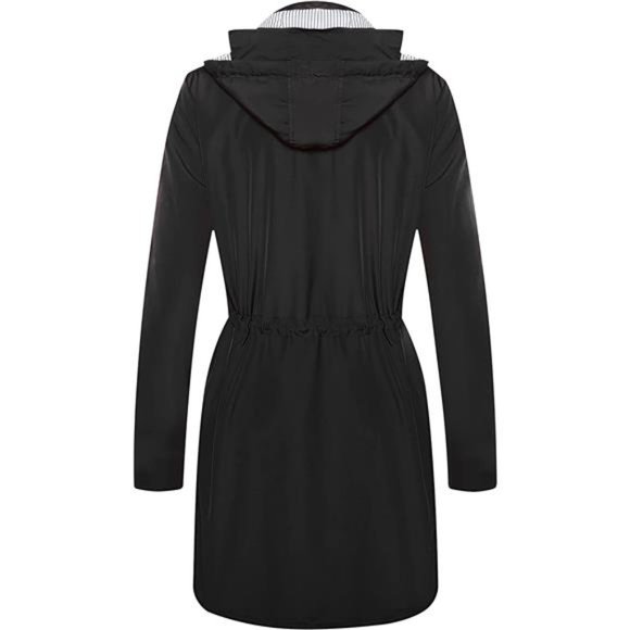 Rain Jacket Women Windbreaker Striped Climbing Raincoats Waterproof Lightweight - Picture 3 of 5